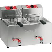 Valentine TF77T Twin Pan Two Basket Table Top Electric Turbo Fryer