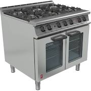 Falcon G3101 OTC Dominator Plus Six Burner 2/1GN with Fan Assisted Electric Oven - 31.8kW
