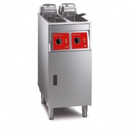 FriFri Super Easy SL422-GO Standing Electric Twin Fryer with Gravity Filtration