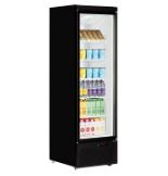 Tefcold Atom Maxi C1DB Glass Single Door Black Refrigerated with LED Lighting
