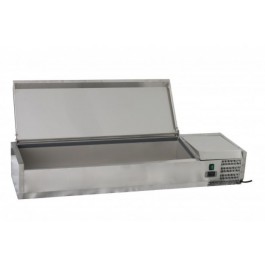 Chefsrange TU140013L Topping Well with Lid 4 x 1/3GN + 1 x 1/2GN - 1400mm