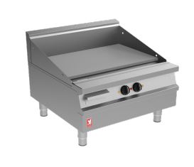 Falcon Dominator E3441R Polished Steel Ribbed Plate Griddle with Splash Guard