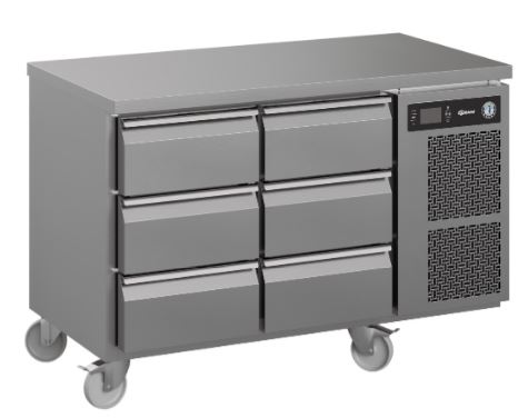 Hoshizaki Premier K 2 A DL 3D C U Heavy duty 1/1GN 1 Door 3 Draws Counter Refrigerator