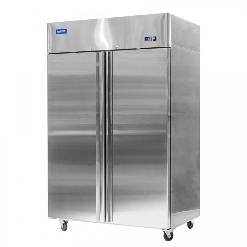 Arctica HED237 Heavy Duty Twin Upright Stainless Steel GN 2/1 Refrigerator 