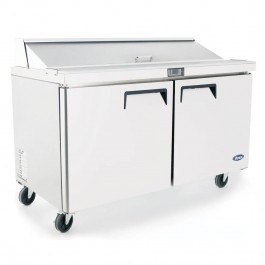 --- Atosa MSF8303 --- Twin Wide Door Counter with 6 x 1/3 GN Pans & Cutting Board