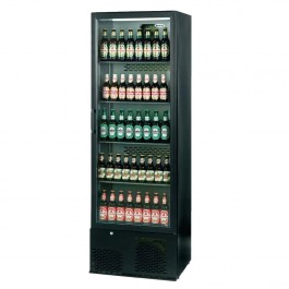 --- INFRICO ZX10 --- Upright Charcoal Bottle Cooler with Black Hinged Door