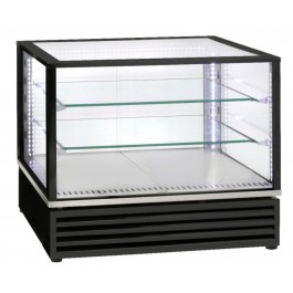 Roller Grill CD800 N Refrigerated 2 Shelf Black Counter Top Display Cabinet