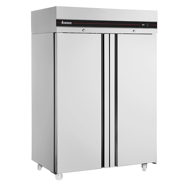 Inomak CEP2144SL Stainless Steel Twin Upright Fridge with 4 Shelves - 560L