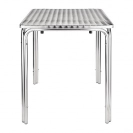 Bolero CG837 Aluminium Base & Stainless Steel Top Square Leg Table - 600mm