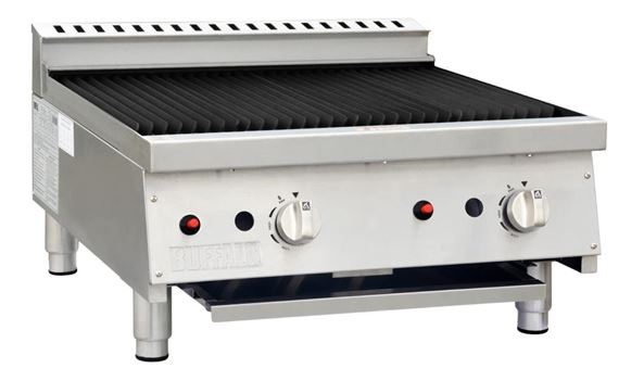 Buffalo DC331-N Stainless Steel Heavy Duty Countertop Gas Chargrill