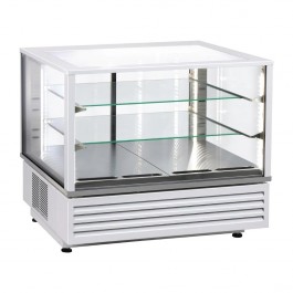 Roller Grill CD800 W Refrigerated 2 Shelf White Counter Top Display Cabinet