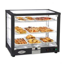Roller Grill WD780 DN Three Shelf Black Finish Counter Top Heated Display