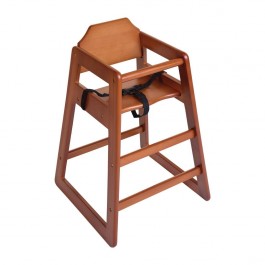 Bolero DL901 Dark Wood Finish Wooden Highchair - Seat Height 500mm