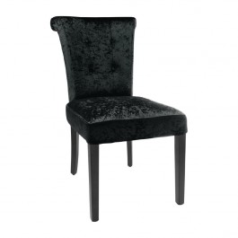 Bolero DR307 Black Crushed Velvet Dining Chair - Pack 2