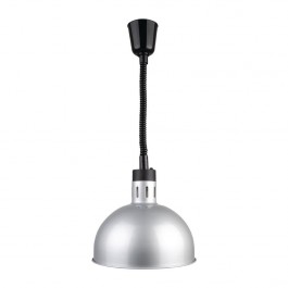Buffalo DY461 Retractable Dome Heat Shade with a Silver Finish