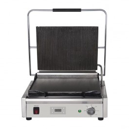 FC382 FC382 Large Single Contact Grill with Flat Bottom & Ribbed Top Plate