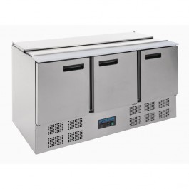G607 Three Door Refrigerated Saladette Counter