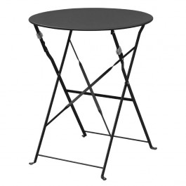 Bolero GH558 Black Round Pavement Style Steel Table 595mm