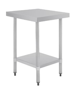 Vogue GJ501 Stainless Steel Prep Table with Galvanised Under Shelf - 900mm