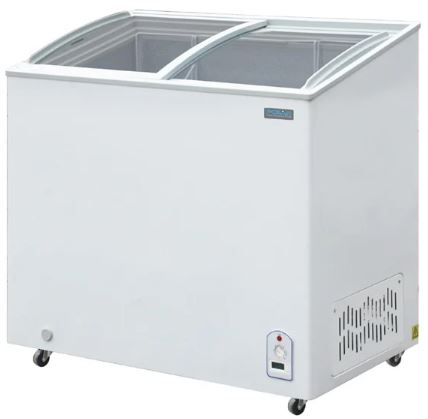 Polar GM498 G-Series Curved Glass Lid Chest Freezer - 200 Litres