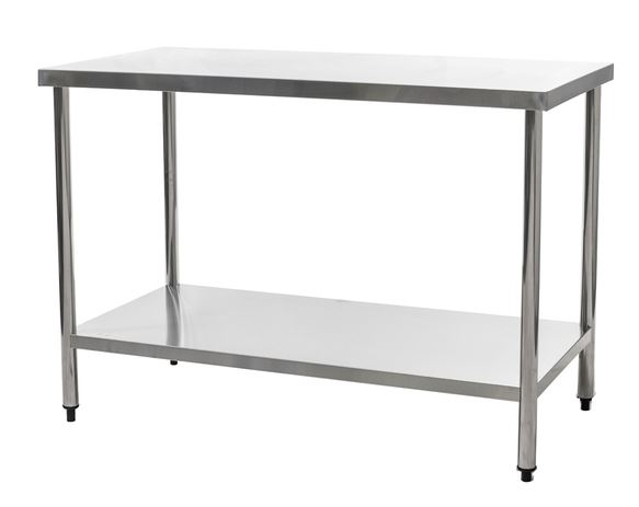 Connecta HEF651 Stainless Steel Centre Table with Undershelf 1200 x600mm