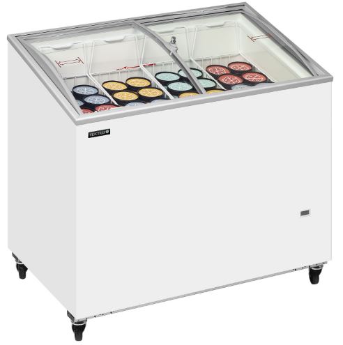 Tefcold IC301SCEB Sliding Curved Glass Lid Chest Freezer