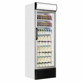 Tefcold FSC1450 Upright Glass Door Refrigerator with LED Canopy