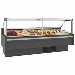 Tefcold Elara 125F Flat Glass Serve Over Counter with Refrigerated Under Storage