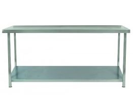 Parry TAB09700 Stainless Steel Centre Table with Undershelf - D700mm