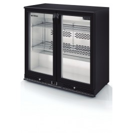 --- INFRICO ZX2 --- Charcoal Bottle Cooler with Black Double Hinged Doors