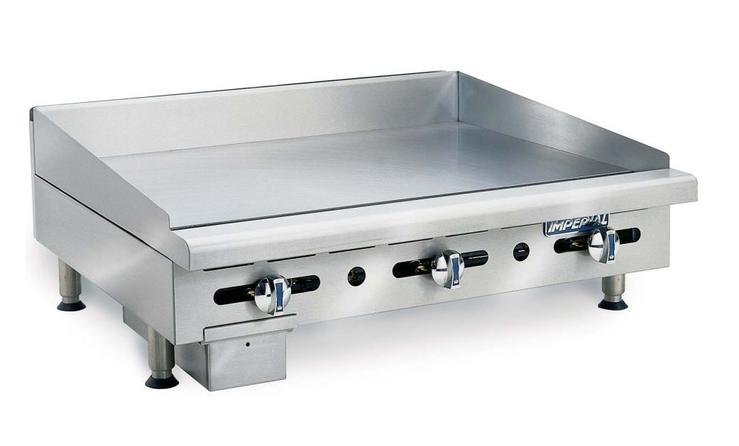 Imperial ITG-24-G Gas Griddle with Smooth Stainless Steel Polished Plate