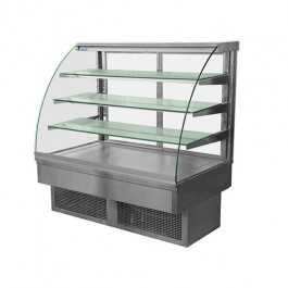 Igloo Jamaica JA60W Stainless Steel Serve Over Counter with Curved Glass - W600
