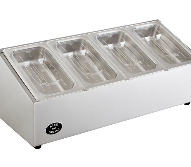 King Edward PKCS/SS Pizza King Stainless Steel Prep Unit with Eutectic Ice Packs