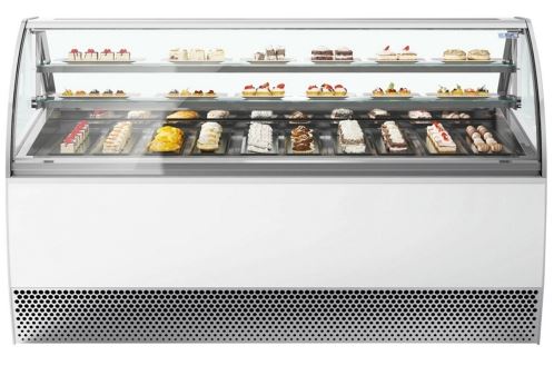 ISA MILLENNIUM LX120 PAS Curved Glass Pastry Display with Night blind