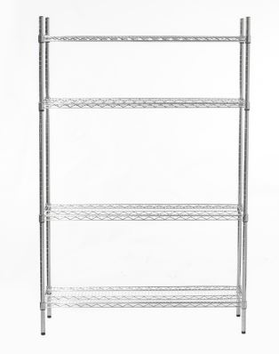 Connecta HEF701 Chrome Wire Adjustable Shelving with 4 Tiers W1500 x D400mm 