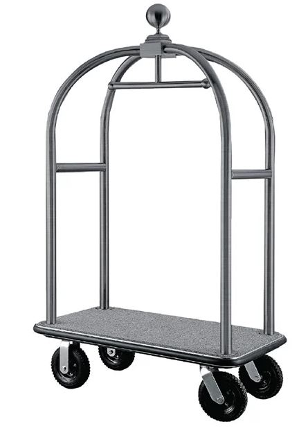 Bolero CF132 Elegant Stainless Steel Luggage Cart with Capacity of 350 Kg