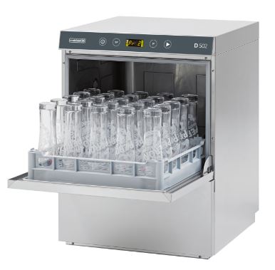 Maidaid D502 Undercounter Glasswasher with Pumped Waste and energy saving mode