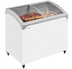 Tefcold NIC300SCEB Sliding Rounded Glass Lid Chest Freezer