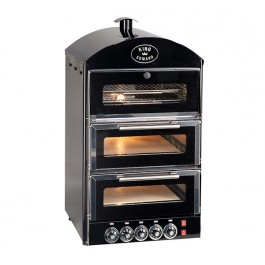 King Edward PK2W/BLK Pizza King Double Oven And Warmer With Heated Base