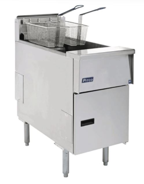 Pitco SE14S-SSTC Stainless Steel Twin Pan Electric Fryer - 21 litres