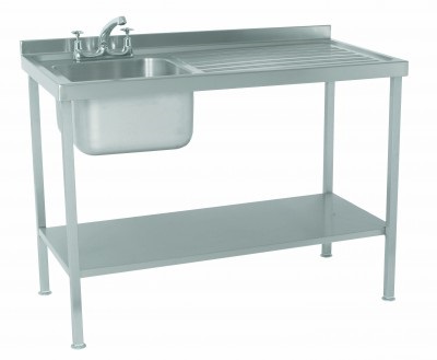 Parry SINK1070RFP Single Bowl with Right Hand Drainer 700mm Wide Sink