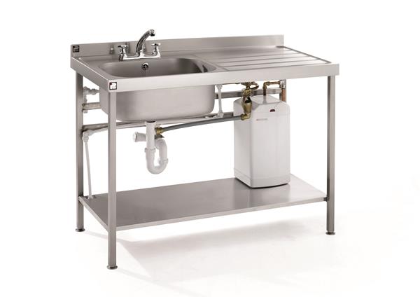 Parry QFSINK1470R10L Mobile Heated Sink with Right Hand Drainer  - D700mm 