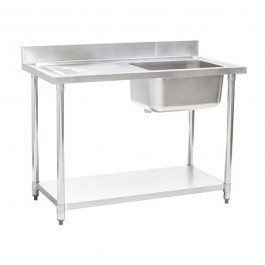 Connecta HEF722 Stainless Steel Single Sink Unit with Left Hand Drain 1000mm