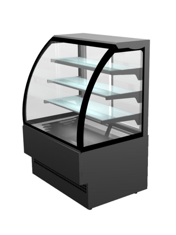 Sterling Pro EVO120-BLACK-R290A Curved Glass Patisserie Counter