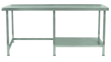 Parry TABHR12600 Stainless Steel Centre Table with a Right Half Undershelf