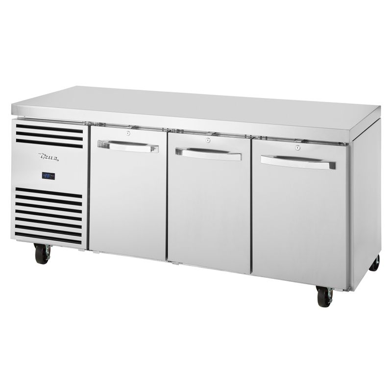 True TCR1/3-CL-SS-DL-DR-DR Three Door Counter GN 1/1 Refrigerator