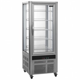 Tefcold UPD200 Refrigerated Anodised Silver Display Case with 5 Shelves