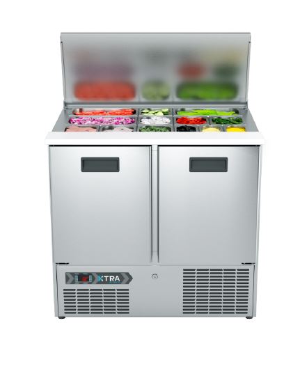 Foster Xtra XRS2H 33-270 Two Door Counter Fridge with Saladette Cut Out