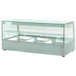 North  HDW3 Heated Counter Top Display Case for Warming Cooked Products 