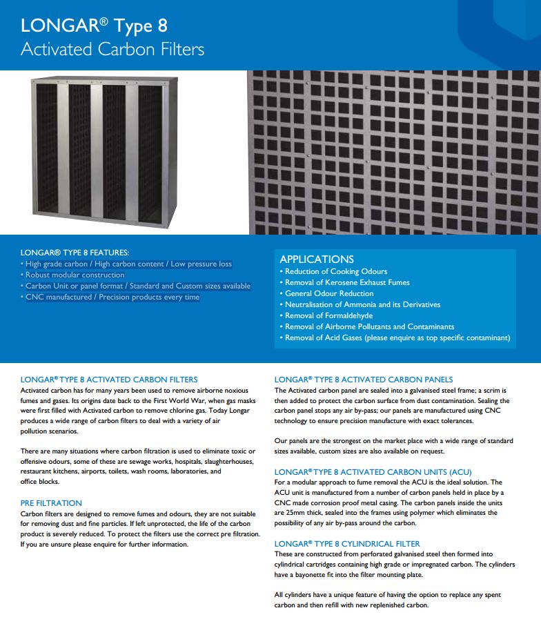 Carbon Filter Specifications